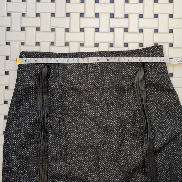 Halogen Tweed Pencil Skirt with Leather bow - Picture 10 of 12